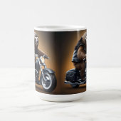 バイクおもしろいに乗ってバイクを走らせる コーヒーマグカップ (中央)
