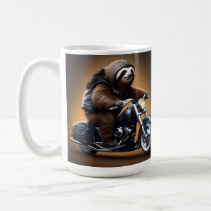 バイクおもしろいに乗ってバイクを走らせる コーヒーマグカップ