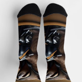 バイクおもしろいに乗ってバイクを走らせる ソックス (上部)