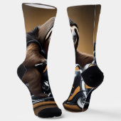 バイクおもしろいに乗ってバイクを走らせる ソックス (傾斜あり)