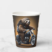 バイクおもしろいに乗ってバイクを走らせる 紙コップ (裏面)