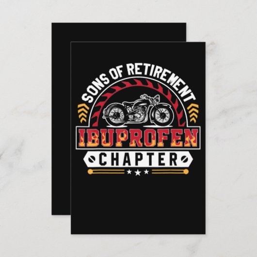 バイクおもしろいの乗り手の息子または関節炎の古い乗り手 招待状 (正面/裏面)