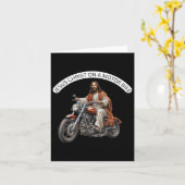 バイクおもしろいクリスチャンTeeの上のイエス・キリスト カード (黄色い花)