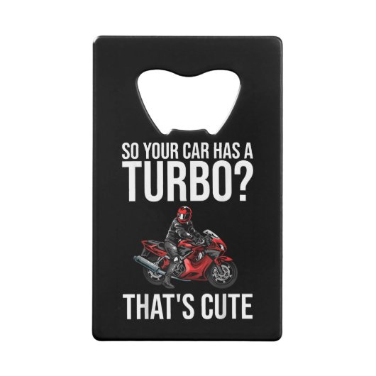 バイクおもしろいスポーツバイクギフト男性女性バイク クレジットカード栓抜き (正面)