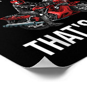 バイクおもしろいスポーツバイクギフト男性女性バイク ポスター (角)