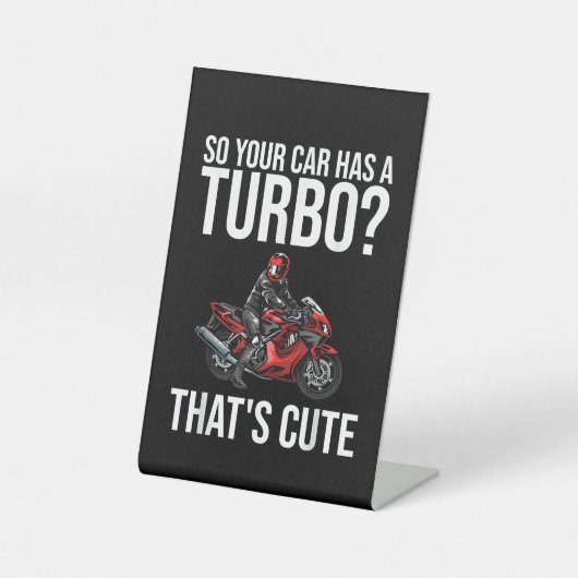 バイクおもしろいスポーツバイクギフト男性女性バイク 台座サイン (正面)