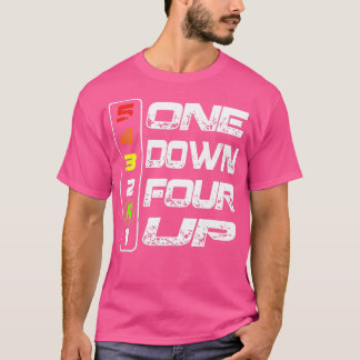 バイクおもしろいバイクワンアップ4ダウン Tシャツ