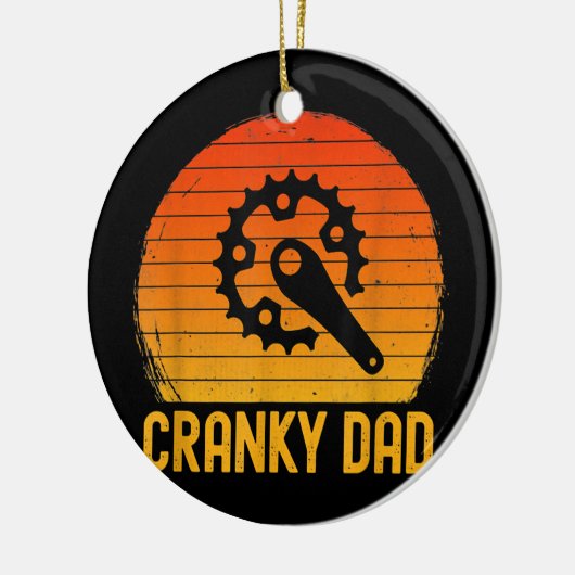 バイクおもしろいライダーの対人用クランキーパパ セラミックオーナメント (左)