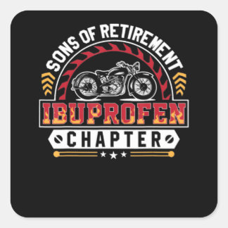 バイクおもしろいライダーソンまたは関節炎の古いライダー スクエアシール