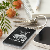 バイクおもしろいライディングバイクライダーバイクもしくは自転車に乗る人メンズ キーホルダー (正面右)