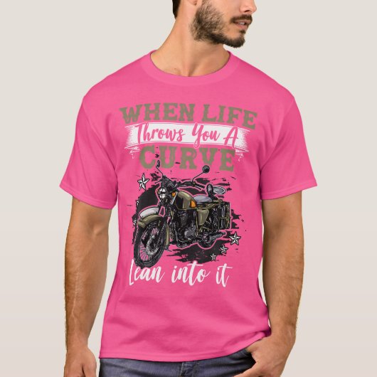 バイクおもしろいラバーグラフィックバイクもしくは自転車に乗る人メンズモーターバイク Tシャツ (正面)