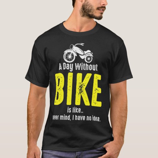 バイクおもしろいラバーバイクライダーバイクオーナーギフトアイディアe tシャツ (正面)