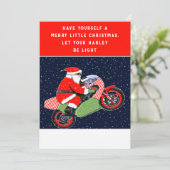 バイクおもしろいルクリスマス シーズンカード (スタンド正面)