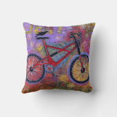 バイクおよびワタリガラスの枕-純粋な歓喜 クッション (裏面)