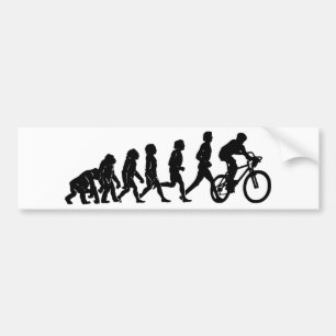 バイクおよび進化 バンパーステッカー