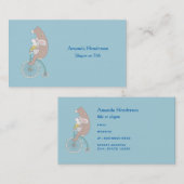 バイクお洒落に乗るバニーとクマ 名刺 (正面/裏面)