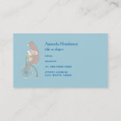 バイクお洒落に乗るバニーとクマ 名刺 (裏面)