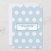 バイクお洒落の赤ちゃんシャワーに乗るバニーとクマ 招待状 (裏面)