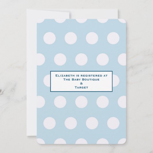 バイクお洒落の赤ちゃんシャワーに乗るバニーとクマ 招待状 (裏面)