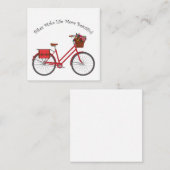 バイクが命をより美しく-赤い自転車 ノートカード (正面/裏面)