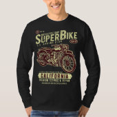 バイクすごいバイカスタムクラシックサイクショップヴィン Tシャツ (正面)