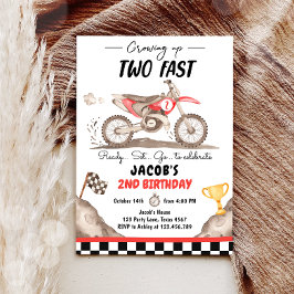 バイクで成長しすぎて2歳の誕生日！ダートバイクパーティー 招待状