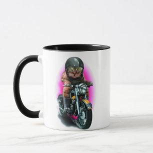バイクで猫を飼う マグカップ