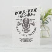 バイクで生まれた誕生日 スカル 招待状 (スタンド正面)