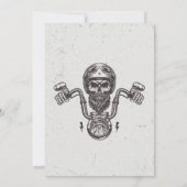 バイクで生まれた誕生日 スカル 招待状 (裏面)