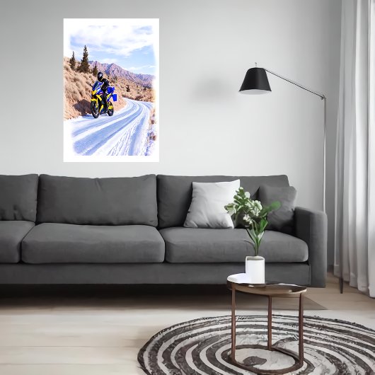 バイクで走る | AI Art ポスター