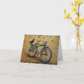 バイクとカラス カード (黄色い花)