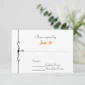 バイクとハートのウェディング　出欠確認 招待状 (スタンド正面)