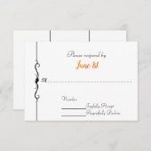 バイクとハートのウェディング　出欠確認 招待状 (正面/裏面)