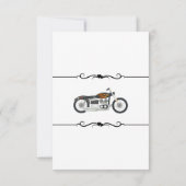 バイクとハートの結婚式の出欠確認 招待状 (裏面)