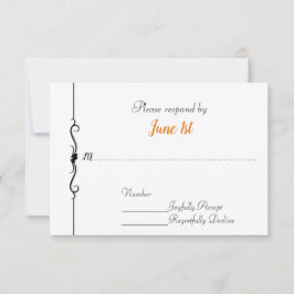 バイクとハートの結婚式の出欠確認 招待状