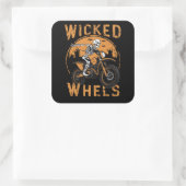 バイクと幽霊路 スクエアシール (バッグ)