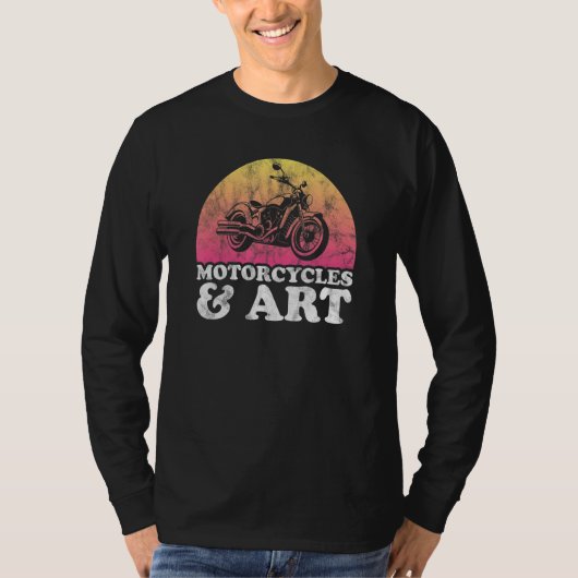 バイクと教師のバイク Tシャツ (正面)