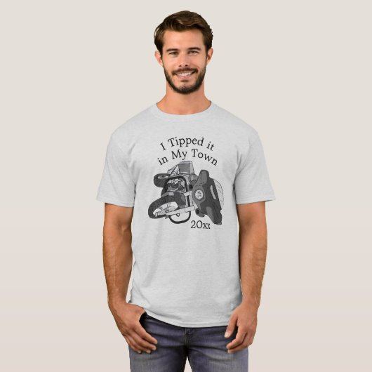 バイクにチップ Tシャツ (正面フル)