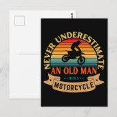 バイクに乗ったおじいさんをナメるな ポストカード (正面/裏面)