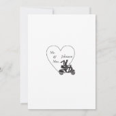 バイクに乗ったカップルの結婚式招待状 招待状 (裏面)