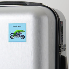 バイクに乗ったグリーンゲッコのライダー マグネット