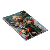 バイクに乗ったコックパウドクリスマス ノートブック (右側)