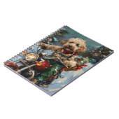 バイクに乗ったコックパウドクリスマス ノートブック (左側)