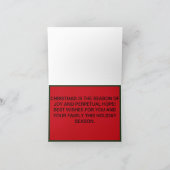 バイクに乗ったサンタのクリスマスカード カード (内部)