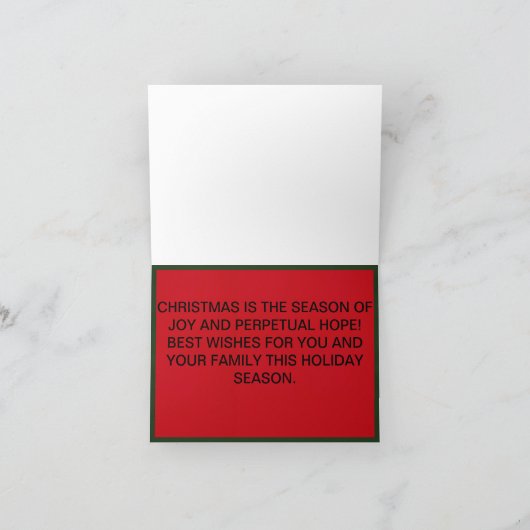 バイクに乗ったサンタのクリスマスカード カード (内部)