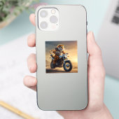 バイクに乗ったトラ シール (スマートフォン)