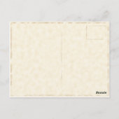 バイクに乗ったヴィンテージガール付きハガキ ポストカード (裏面)