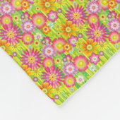 バイクに乗った女性 フリースブランケット (角)