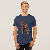 バイクに乗った悪魔 トライブレンドTシャツ (正面全面)