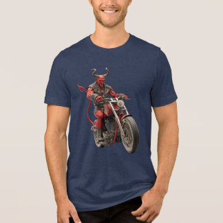 バイクに乗った悪魔 トライブレンドTシャツ